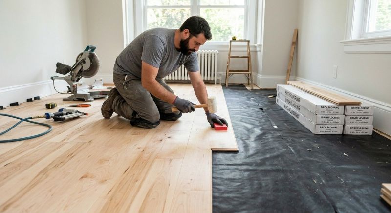 Birch Floor Installation in Fort Collins, CO