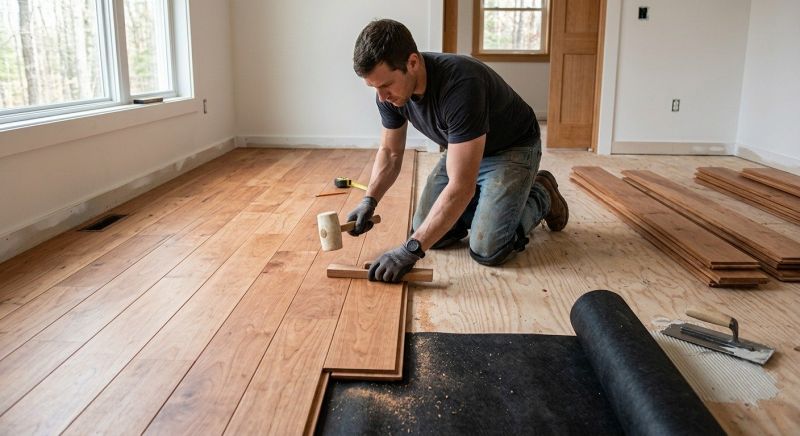 Cherry Floor Installation in Larimer County, CO