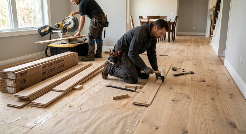 Oak Floor Installation in Wellington, CO