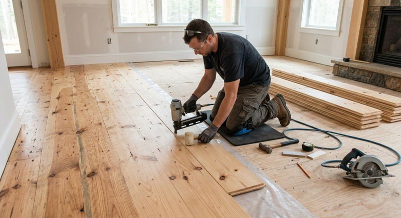 Pine Floor Installation in Fort Collins, CO