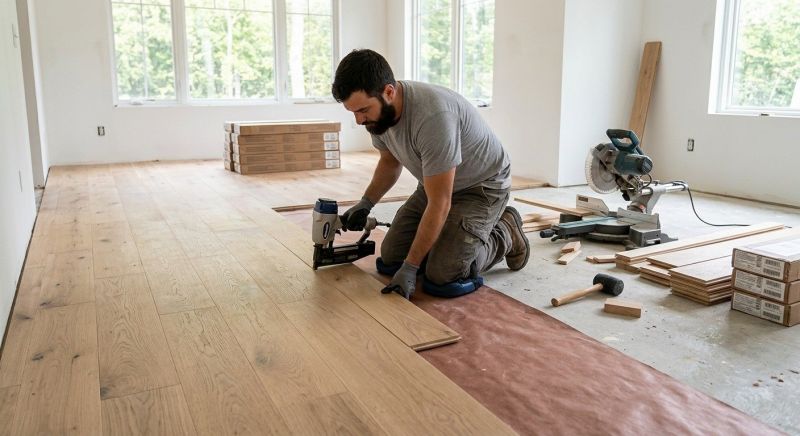 White Oak Floor Installation in Fort Collins, CO